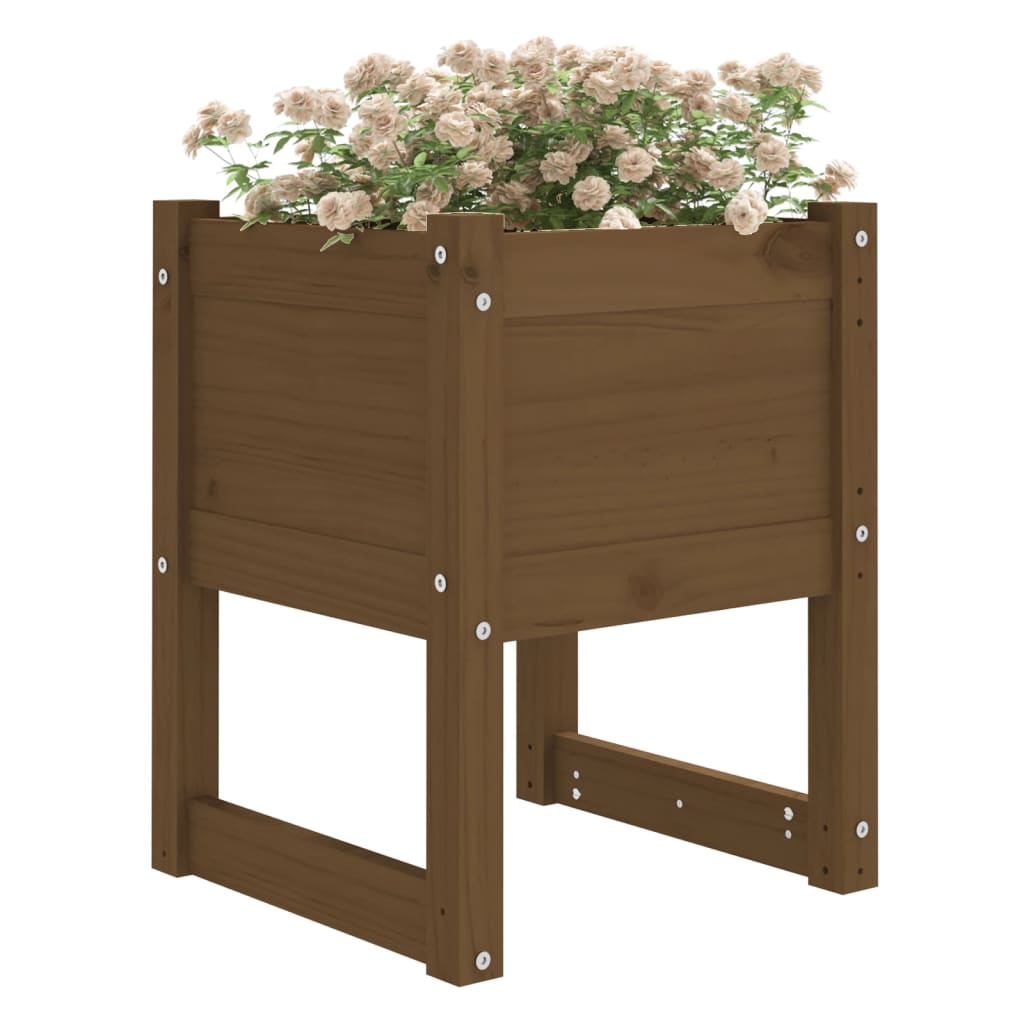 Vidaxl Planning Box 40x40x52.5 cm Solid Pine Honey Brown