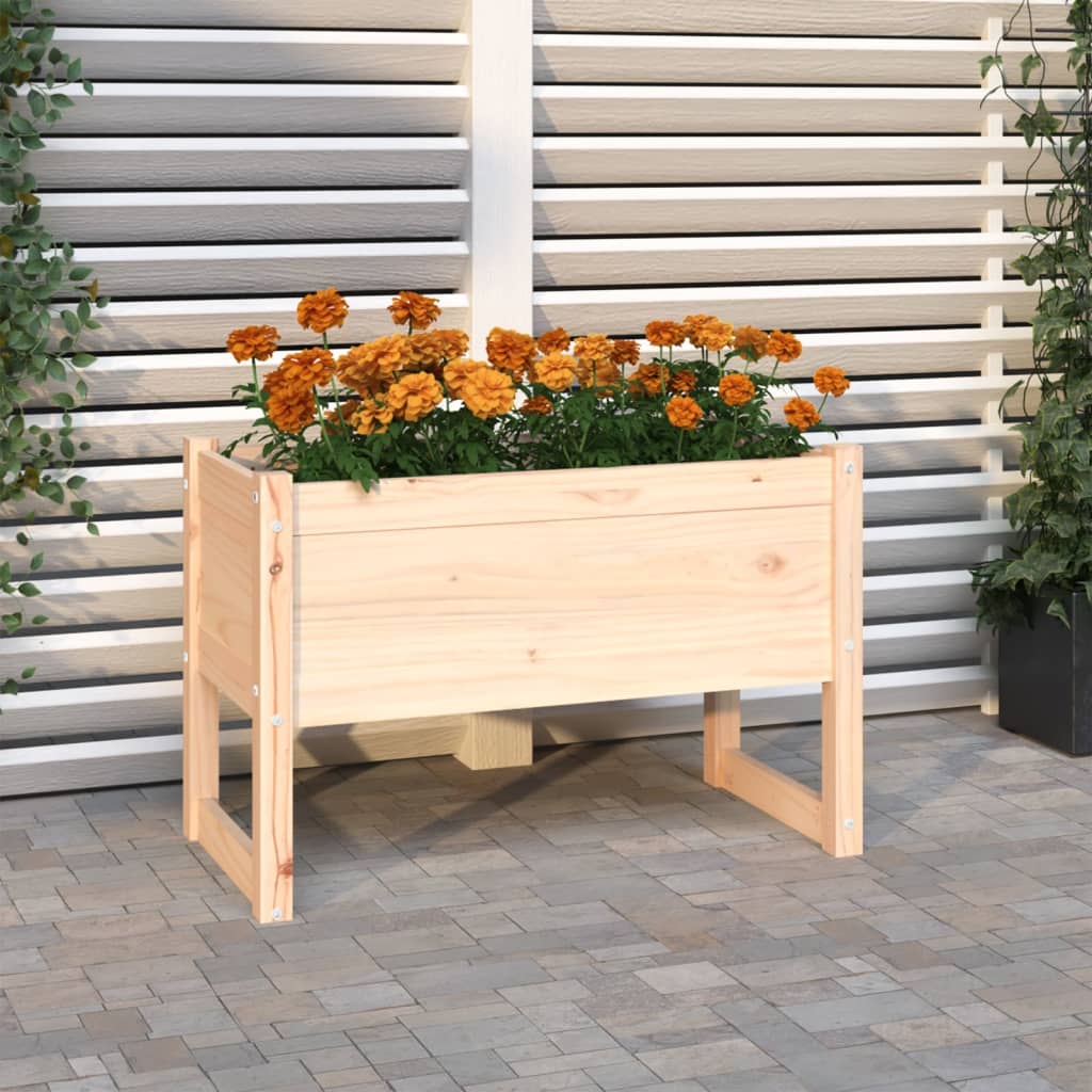 Vidaxl plantenbak 78x40x52 cm massief grenenhout