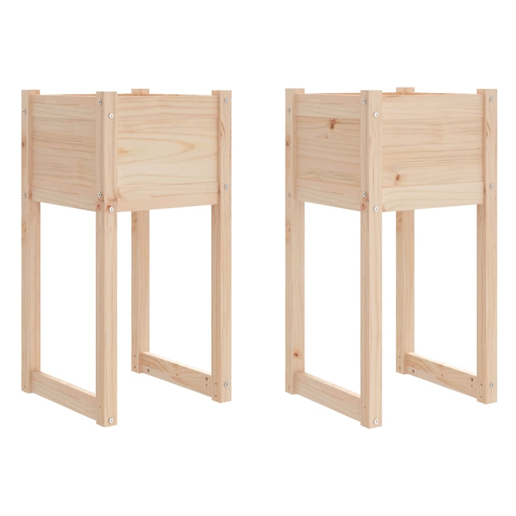 Vidaxl Planters 2 ST 40x40x81 cm Solid Pine