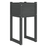 Vidaxl plantenbakken 2 st 40x40x81 cm massief grenenhout grijs