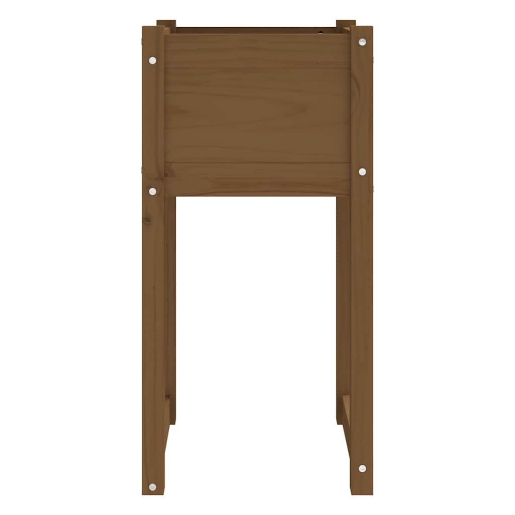Vidaxl plantenbak 40x40x81 cm massief grenenhout honingbruin