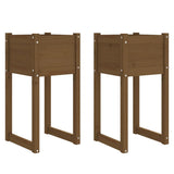 Vidaxl Planters 2 st 40x40x81 cm solid pine honey brown