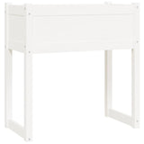 Vidaxl plantenbak 78x40x81 cm massief grenenhout wit