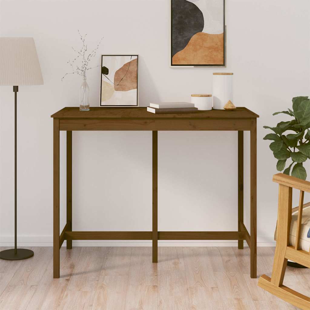 Vidaxl bartafel 140x80x110 cm massief grenenhout honingbruin
