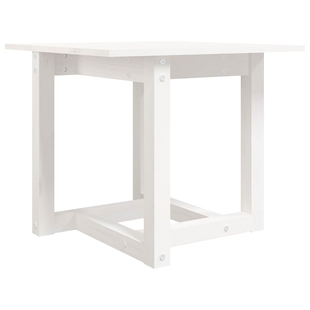 Vidaxl salontafel 50x50x45 cm massief grenenhout wit
