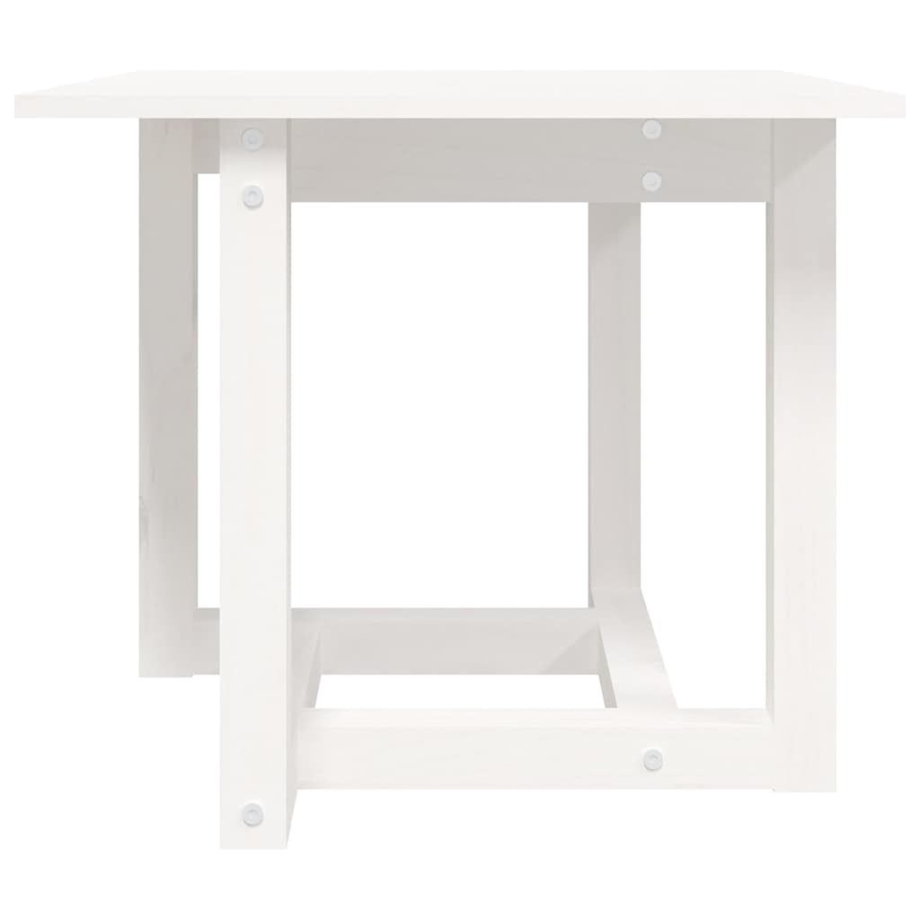 Vidaxl salontafel 50x50x45 cm massief grenenhout wit