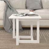 Vidaxl salontafel 50x50x45 cm massief grenenhout wit