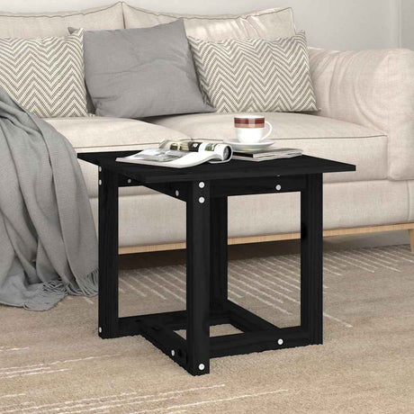 Vidaxl salontafel 50x50x45 cm massief grenenhout zwart