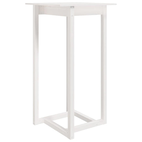 Vidaxl bartafel 60x60x110 cm massief grenenhout wit