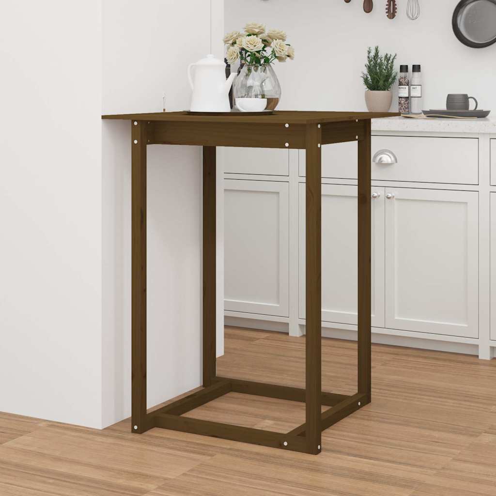 Vidaxl bartafel 80x80x110 cm massief grenenhout honingbruin