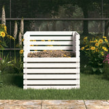 Vidaxl Compost bin 80x80x78 cm Pine solide blanc