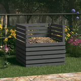 Vidaxl compostbak 80x80x78 cm massief grenenhout grijs
