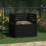 Vidaxl Compost bin 80x80x78 cm Pine solide noir