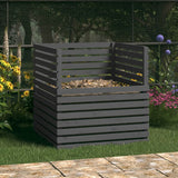 Vidaxl Compost bin 100x100x102 cm en pin solide gris