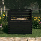 Vidaxl Compost Bin 100x100x102 cm Pine solide noir