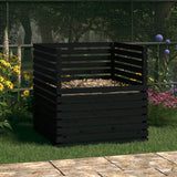 Vidaxl Compost Bin 100x100x102 cm Pine solide noir