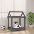 Vidaxl hondenmand 61x50x70 cm massief grenenhout grijs