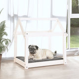Vidaxl hondenbed 71x55x70 cm massief grenenhout wit