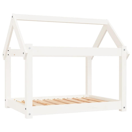 Vidaxl hondenbed 81x60x70 cm massief grenenhout wit