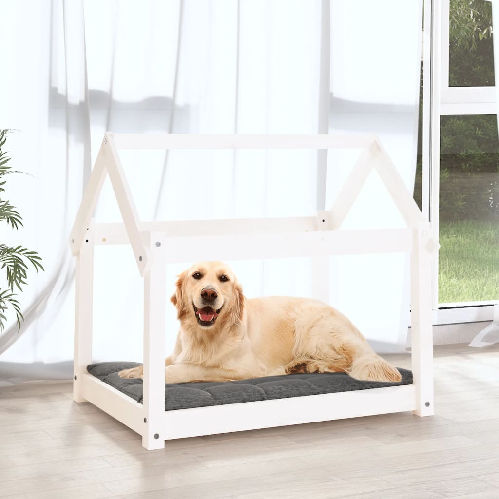 Vidaxl dog bed 81x60x70 cm Solid pine white