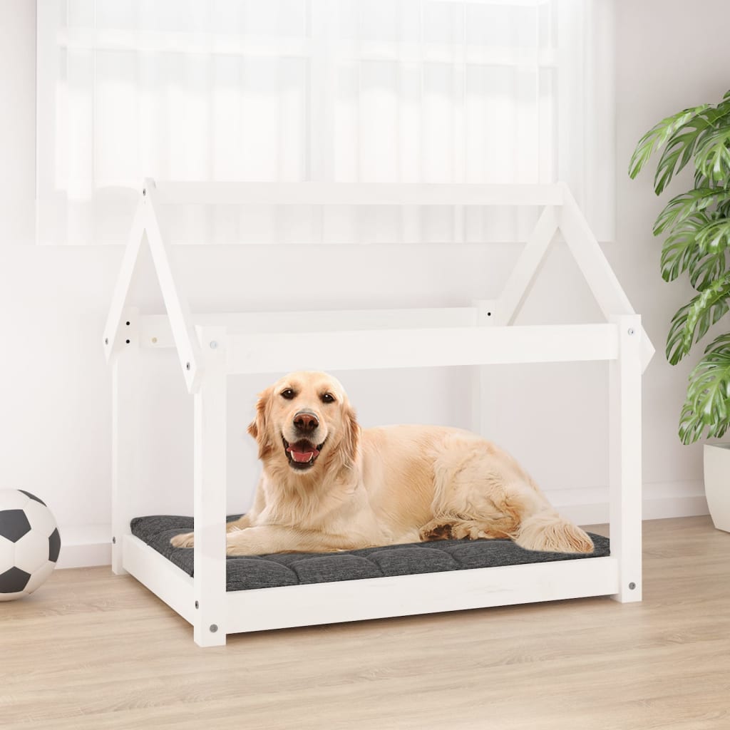 Vidaxl dog bed 81x60x70 cm Solid pine white