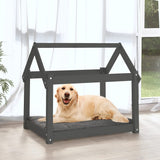 Vidaxl dog basket 81x60x70 cm Solid pine Gray