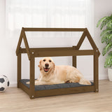 Vidaxl Dog Basket 81x60x70 cm Miele di pino solido