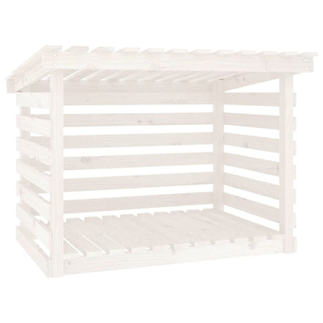 Vidaxl haardhoutrek 108x73x79 cm massief grenenhout wit