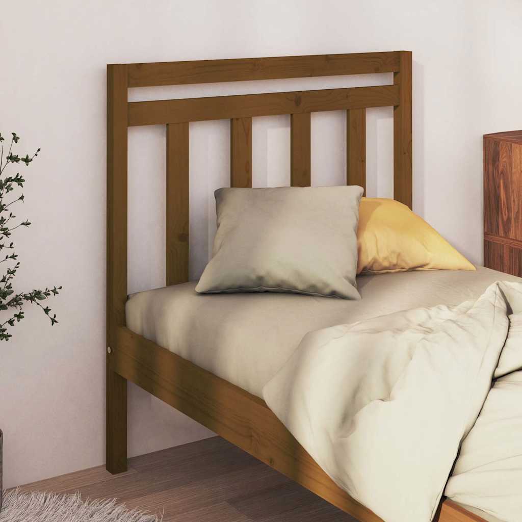 Vidaxl hoofdbord 95x4x100 cm massief grenenhout honingbruin