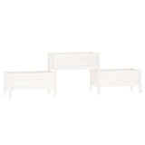 Vidaxl plantenbak 245,5x44x75 cm massief grenenhout wit