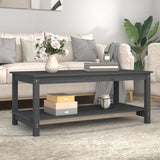 Vidaxl salontafel 110x55x45 cm massief grenenhout grijs