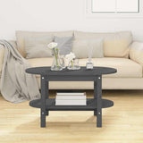 Vidaxl salontafel 80x45x45 cm massief grenenhout grijs