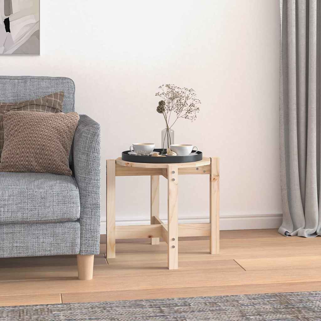 Vidaxl salontafel ø 52,5x45 cm massief grenenhout