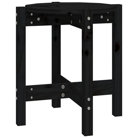 Vidaxl salontafel ø 42,5x45 cm massief grenenhout zwart