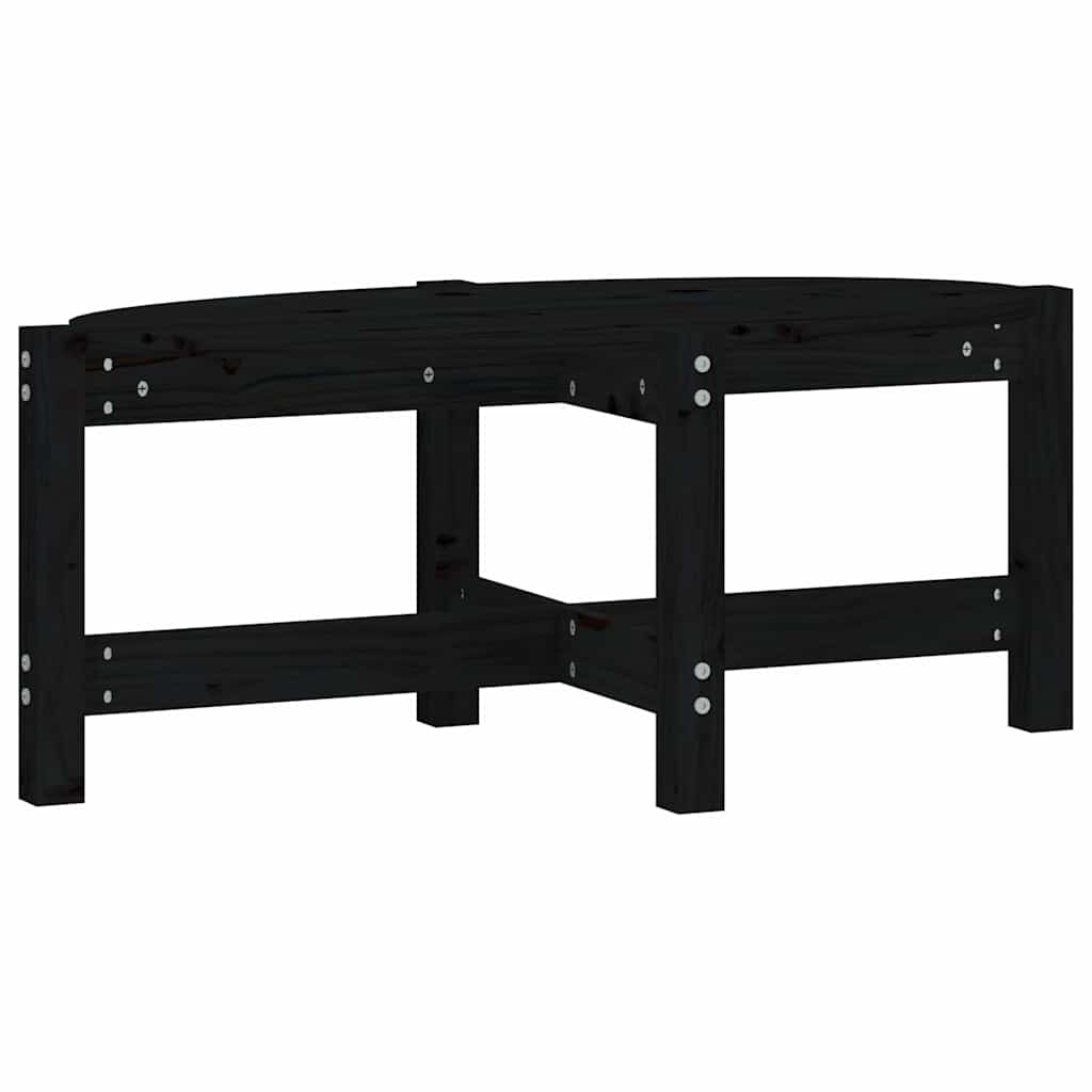 Vidaxl salontafel 87x48x35 cm massief grenenhout zwart