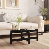 Vidaxl salontafel 87x48x35 cm massief grenenhout zwart