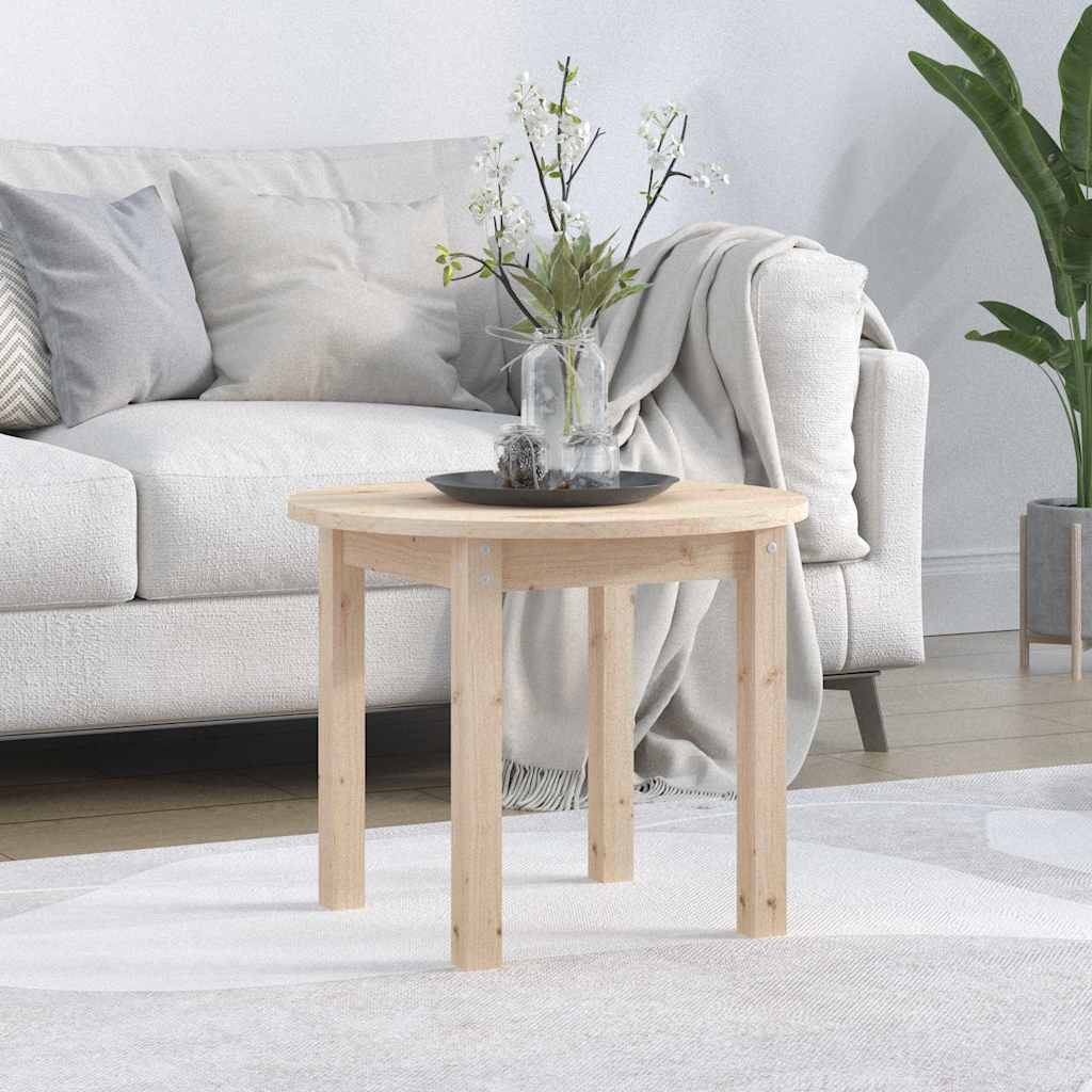 Vidaxl salontafel ø 55x45 cm massief grenenhout