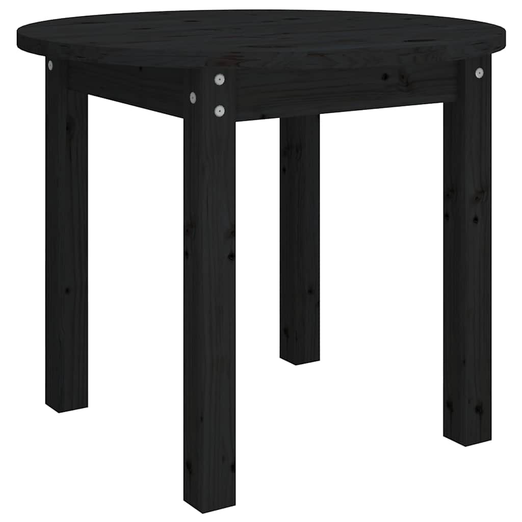 Vidaxl salontafel ø 55x45 cm massief grenenhout zwart