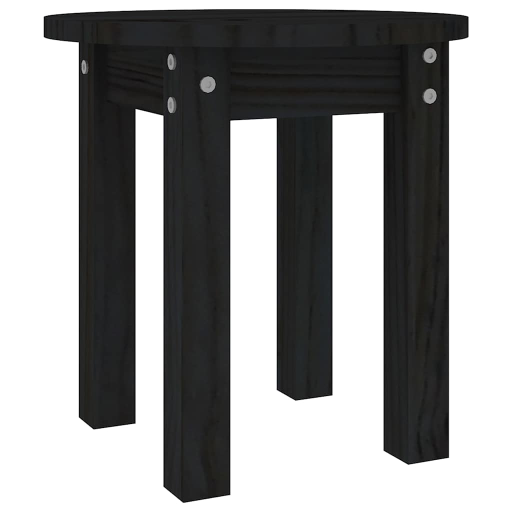 Vidaxl salontafel ø 35x35 cm massief grenenhout zwart