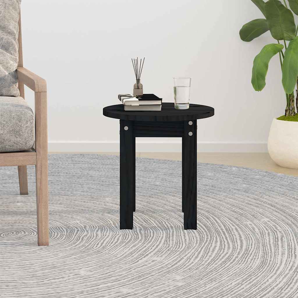 Vidaxl salontafel ø 35x35 cm massief grenenhout zwart