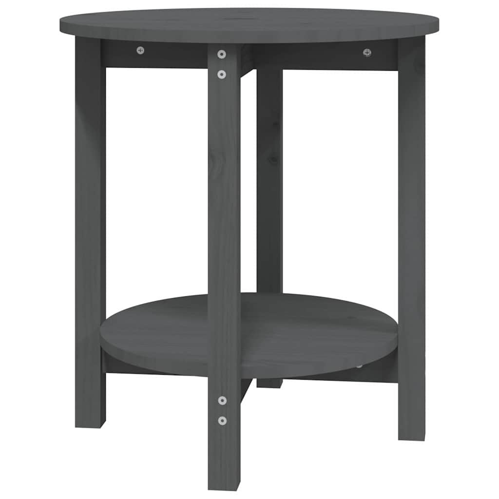 Vidaxl salontafel ø 55x60 cm massief grenenhout grijs