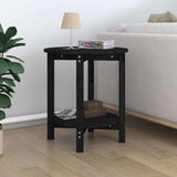 Vidaxl salontafel ø 55x60 cm massief grenenhout zwart