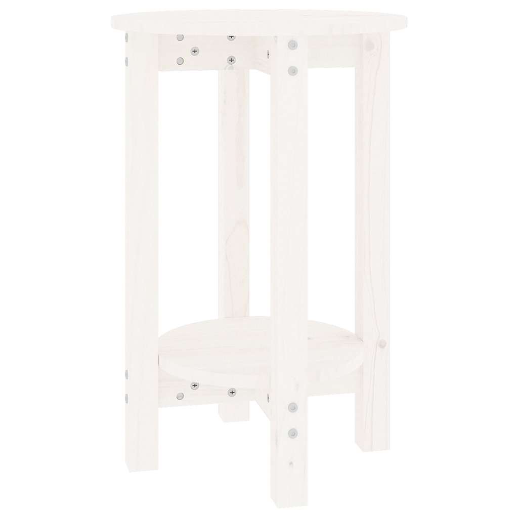 Vidaxl salontafel ø 40x60 cm massief grenenhout wit