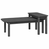 Vidaxl 2-delige salontafelset massief grenenhout grijs
