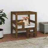 Vidaxl dog basket 55.5x53.5x60 cm solid pine honey brown