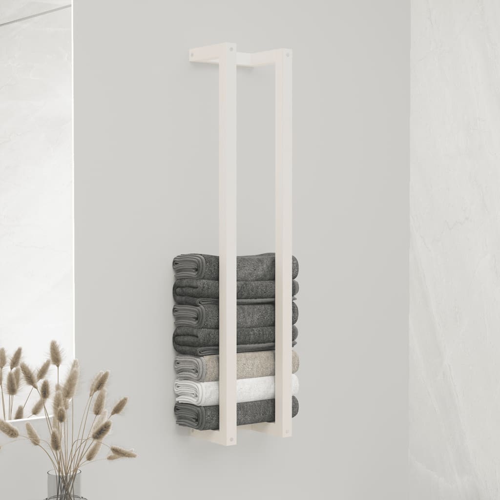 VidaXL Towel rack 23x18x110 cm Solid pine white