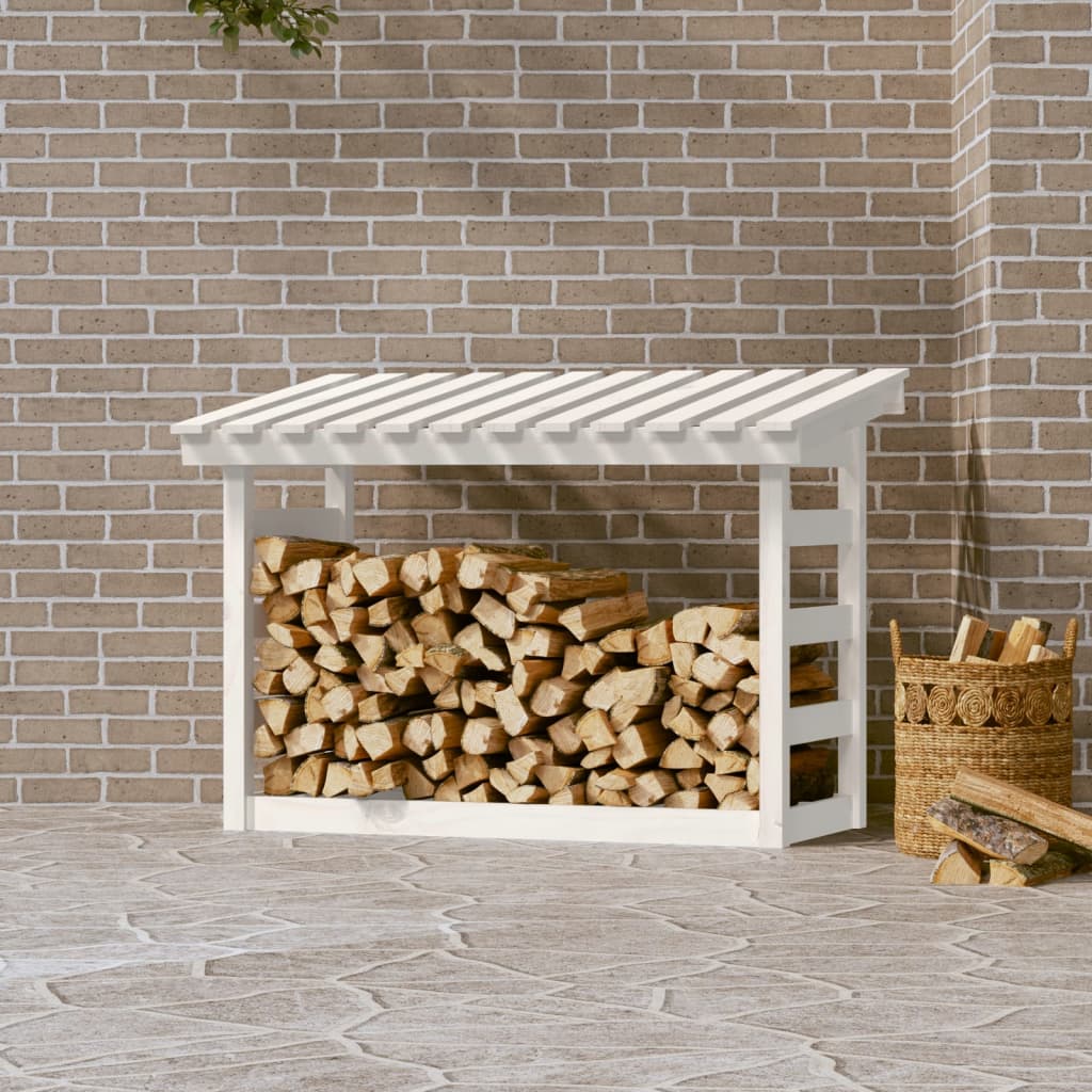 Vidaxl Fireplace Trek 108x64.5x78 cm Pino sólido White