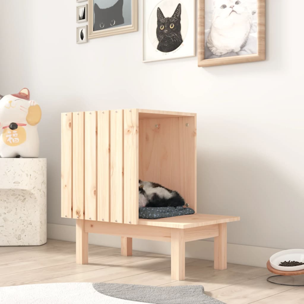 Vidaxl Kattenhuis 60x36x60 cm Solid pine