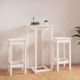 Vidaxl 3-delige barset massief grenenhout wit