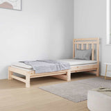 Vidaxl slaapbank uitschuifbaar massief grenenhout 2x(90x190) cm